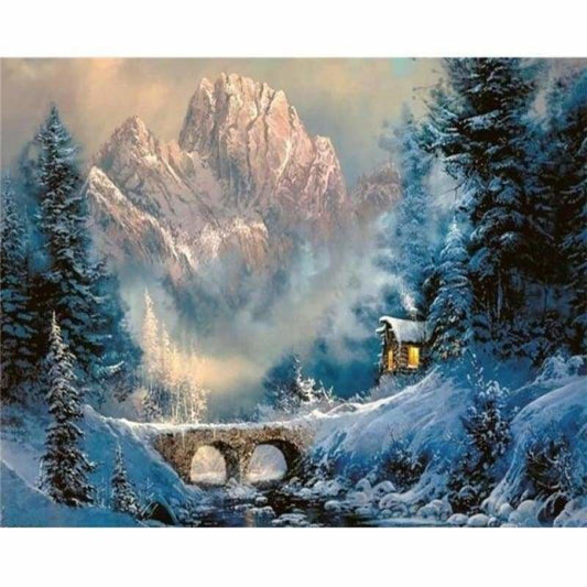New Hot Sale Wall Decor Landscape Nature Mountain Full Vorm steentjes - 5D Diy Diamond Painting Kits VM4097 - NEEDLEWORK KITS