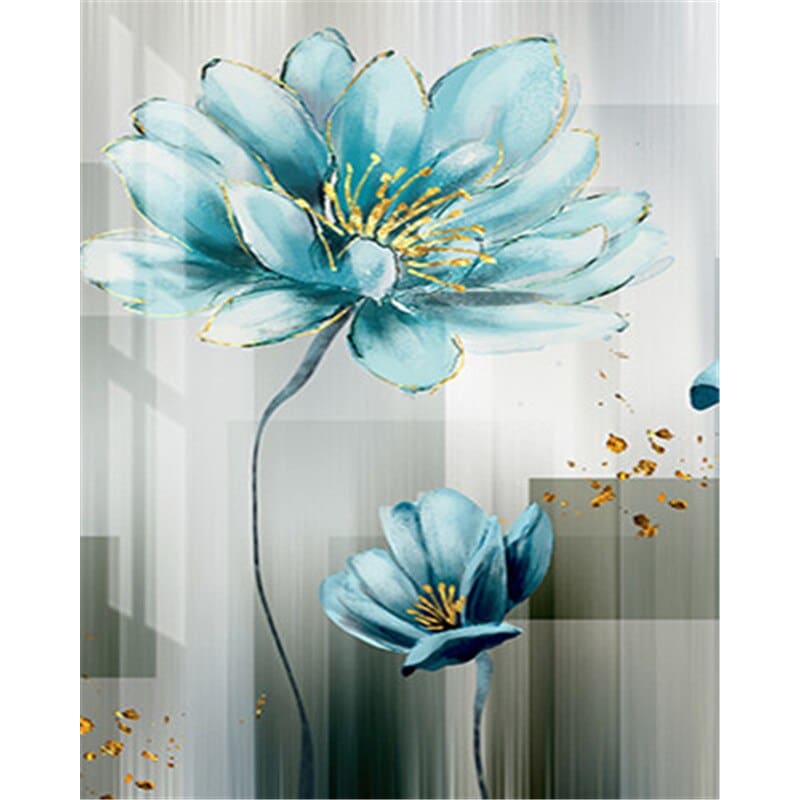 Blauwe Bloem | Diamond Painting