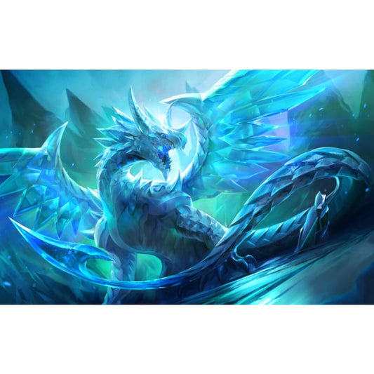 Blauwe fantasy draak - 555