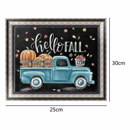 Blauwe herfst truck - 3
