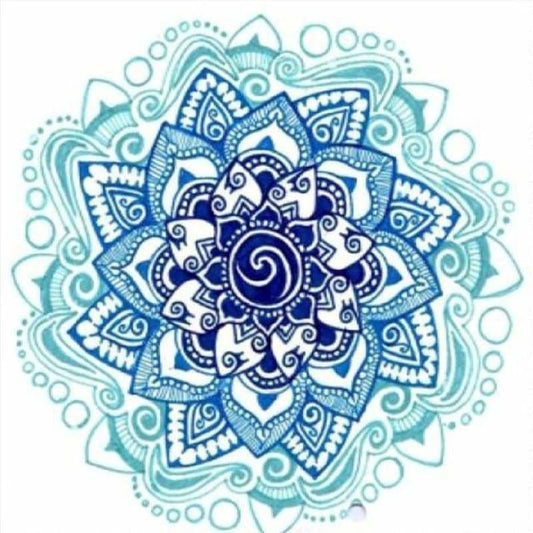 Blauwe mandala