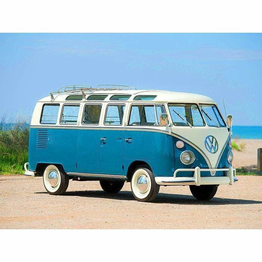 Blauwe Volkswagen bus - Z3