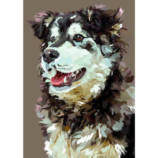 Bordercollie | Exclusieve Diamond Painting