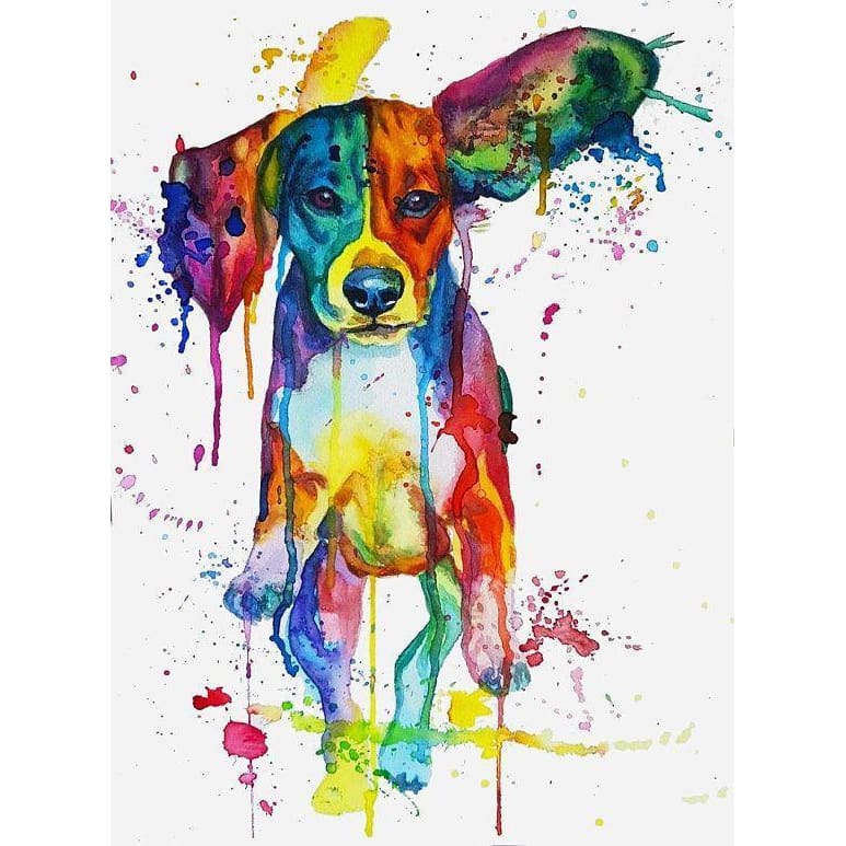 DIY diamant schilderij - Beagle kleuren PIX-324 - Diamond 