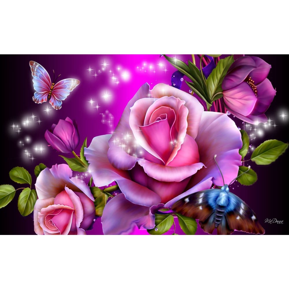 DIY Diamant Schilderij - Bloem PIX-747 - Diamond Painting