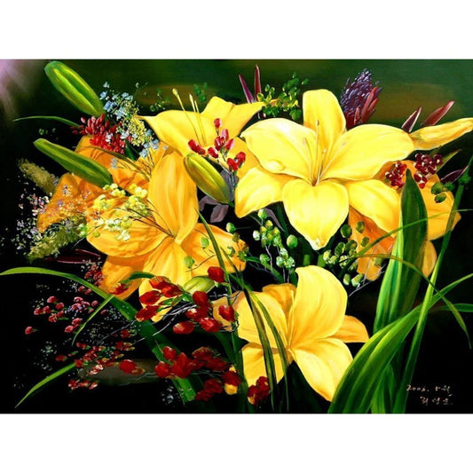 DIY Diamant Schilderij - Bloem PIX-753 - Diamond Painting