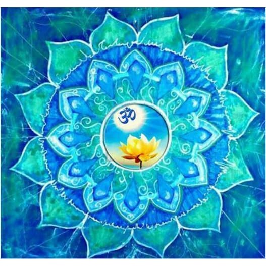 DIY Diamant Schilderij - Mandala Blauw PIX-655 - Diamond 