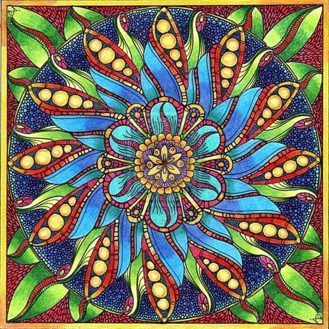 DIY diamant schilderij - Mandala PIX-885 - Diamond Painting