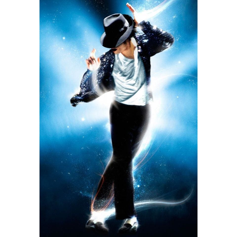 DIY diamant schilderij - Michael Jackson blauw PIX-479 - 