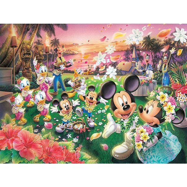 DIY diamant schilderij - Mickey & Minnie Hawaii PIX-349 - 