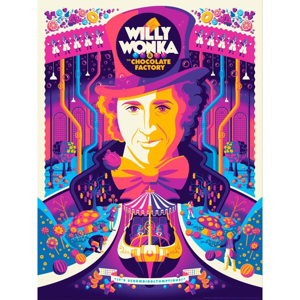 DIY diamant schilderij - Willy Wonka kleuren schilderij 