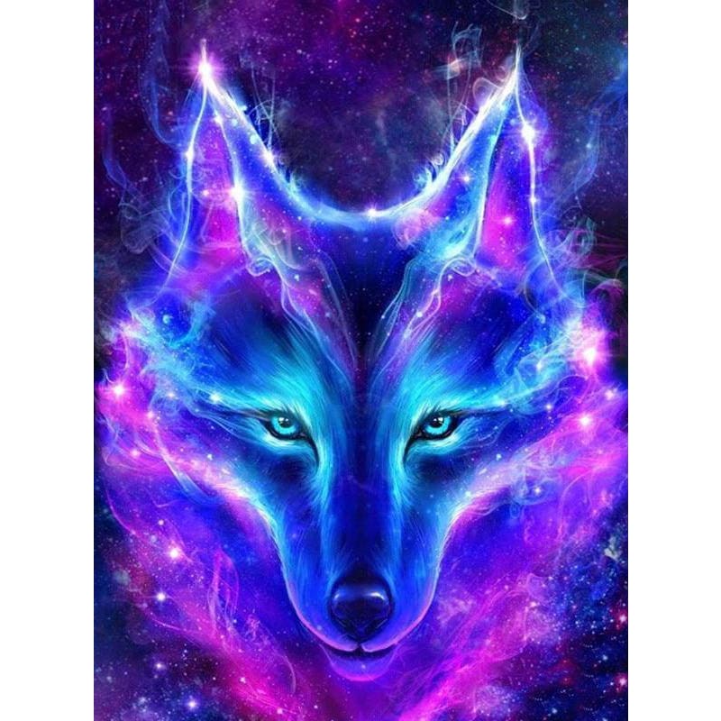 DIY diamant schilderij - Wolf Dream PIX-208 - Diamond 
