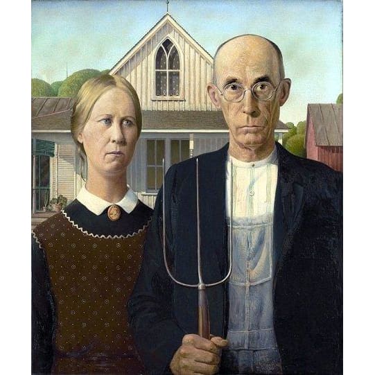 DIY Diamond Painting - Amerikaans gotisch PIX-341 - Diamond 