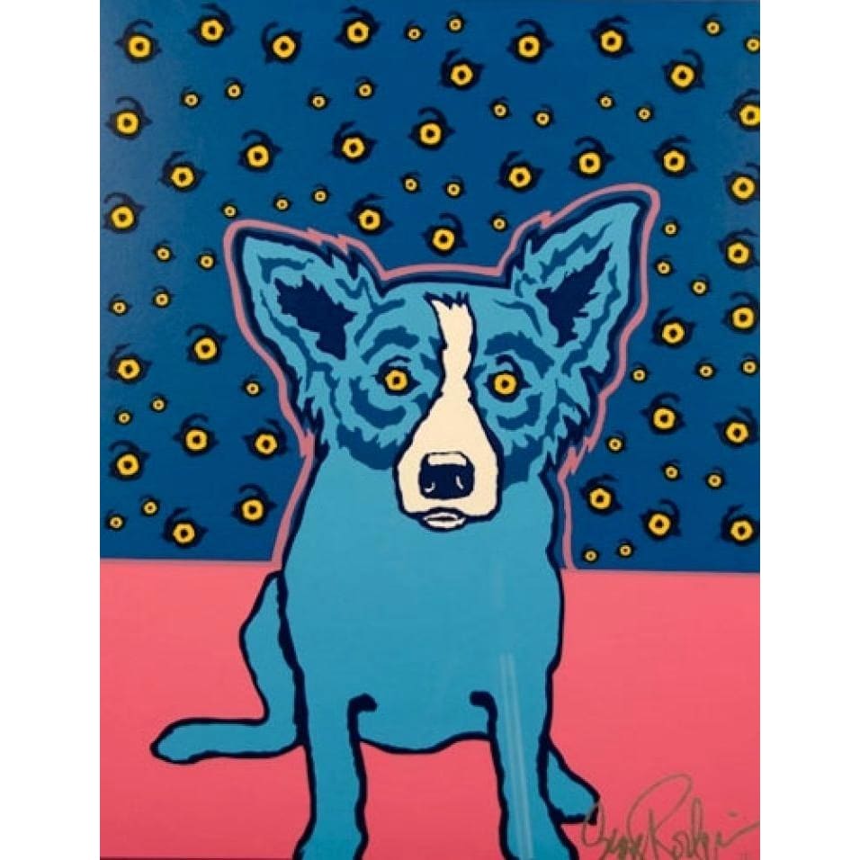 DIY Diamond Painting - Blauwe hond PIX-320 - Diamond 