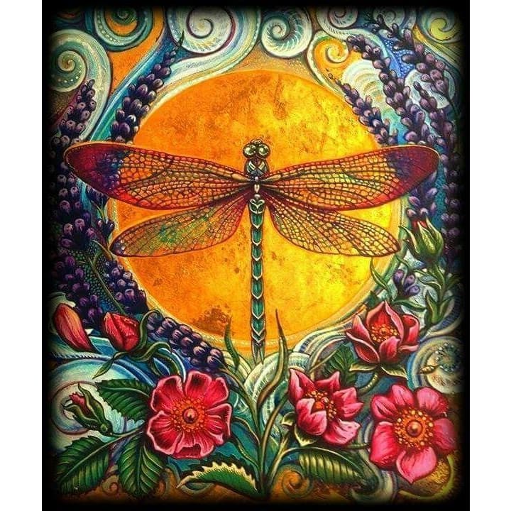 DIY Diamond Painting - Dragonfly Colors Orange PIX-451 - 