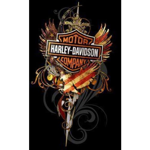 DIY Diamond Painting - Harley Motorcycle Fire PIX-541 - 