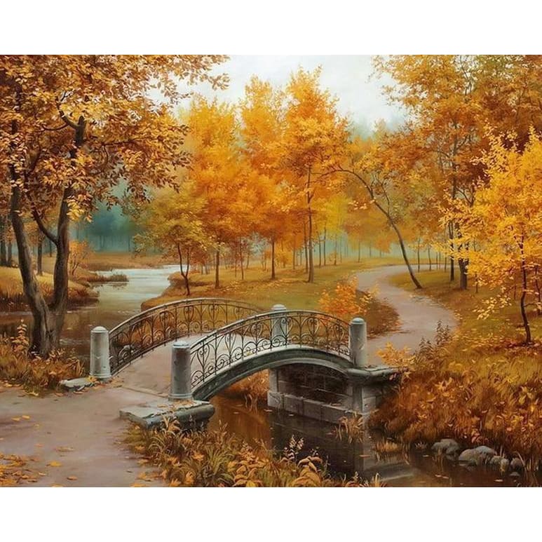 DIY Diamond Painting - Herfst Scenic PIX-83 - Diamond 