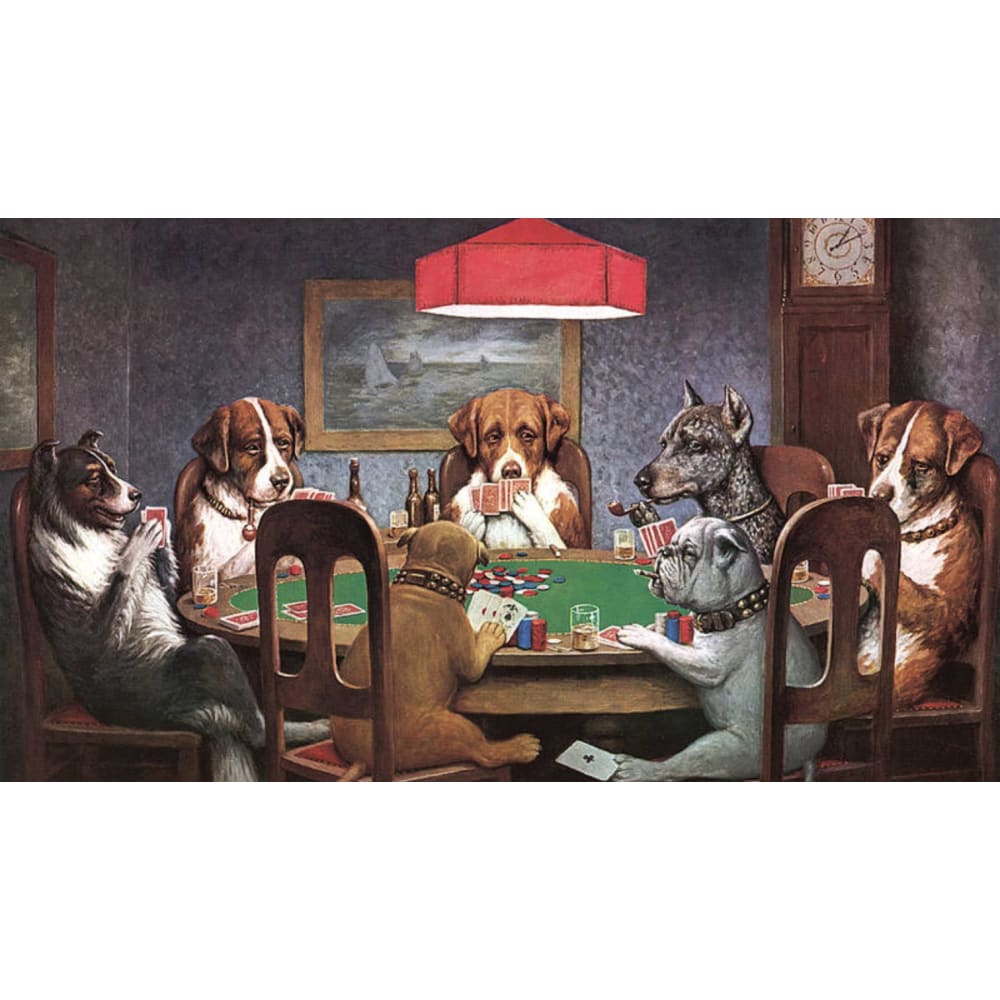 DIY Diamond Painting - Honden Poker PIX-329 - Diamond 