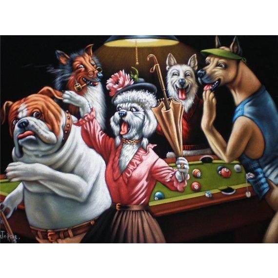 DIY Diamond Painting - Honden zwembad grappig PIX-328 - 