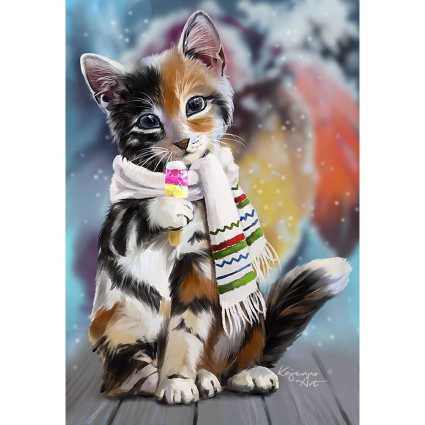 DIY Diamond Painting - Kat PIX-1400 - Diamond Painting