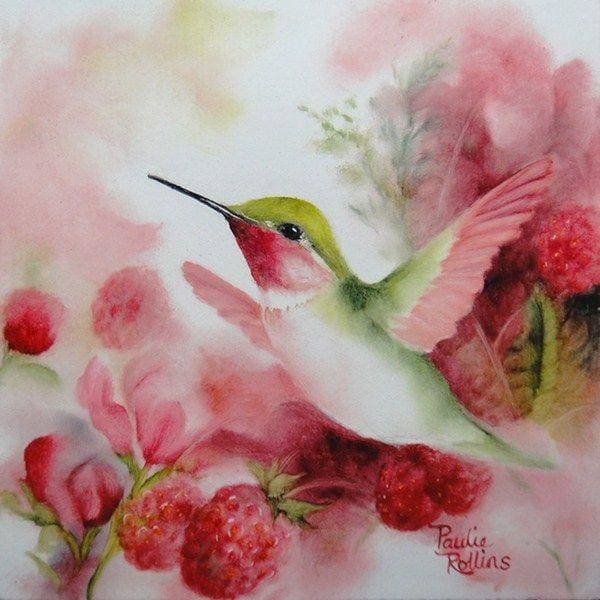 DIY Diamond Painting - Kolibriebloemen PIX-517 - Diamond 