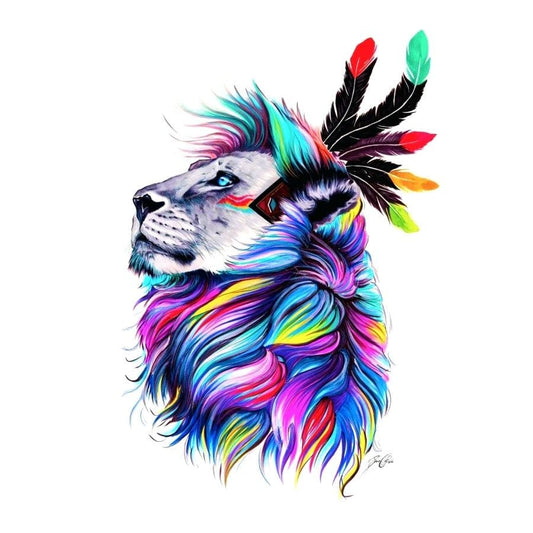 DIY Diamond Painting - Lion Colors Different PIX-414 -