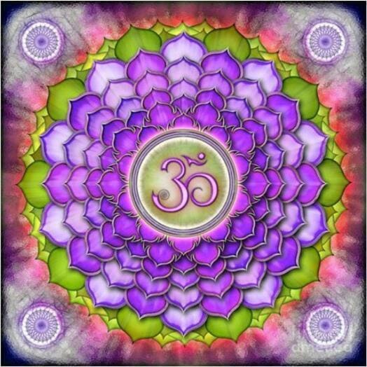 DIY Diamond Painting - Mandala paars en groen PIX-658 - 