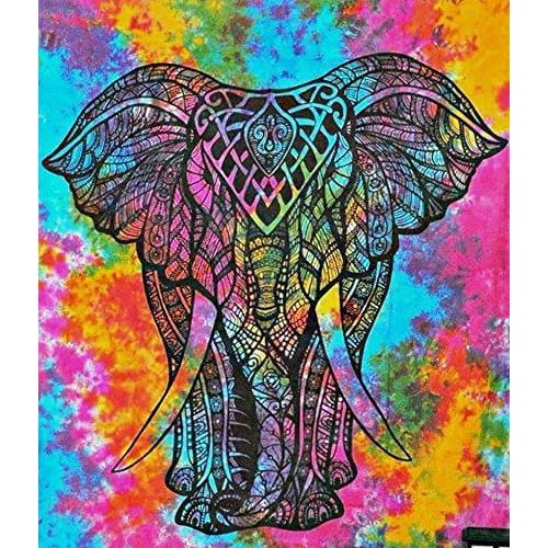 DIY Diamond Painting - Olifant abstracte kleuren PIX-496 - 