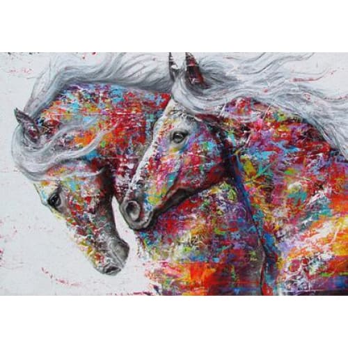 DIY Diamond Painting - Paarden Full Colors PIX-288 - Diamond