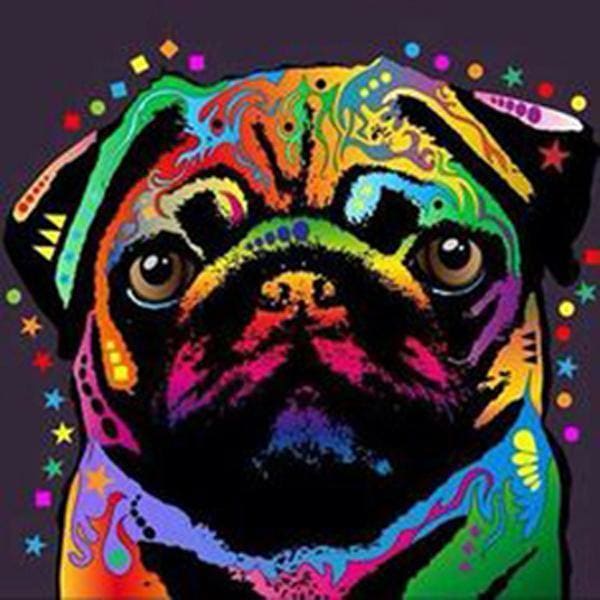 DIY Diamond Painting - Pug Dog kleuren PIX-321 - Diamond 