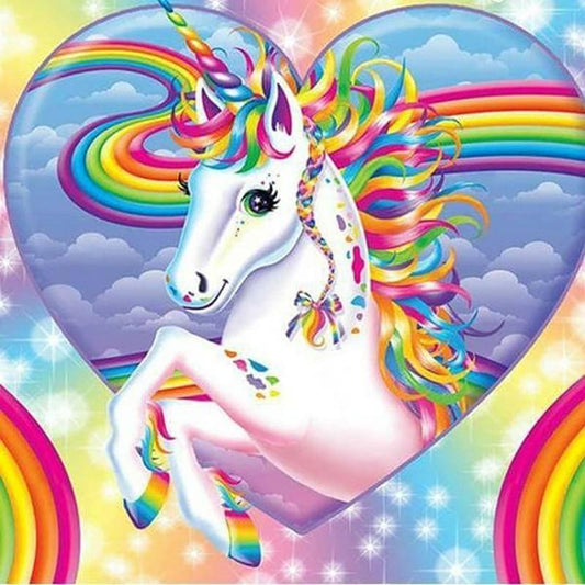 DIY Diamond Painting - Regenboog Eenhoorn PIX-593 - Diamond
