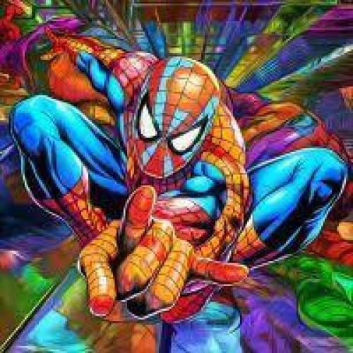 DIY Diamond Painting - Spiderman Kleurrijk schilderij 