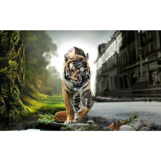 DIY Diamond Painting - Tijgerrobot PIX-360 - Diamond 