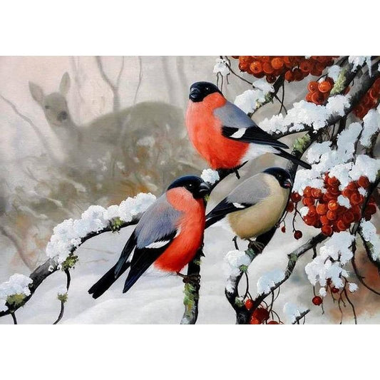 DIY Diamond Painting - Wintervogels PIX-80 - Diamond 