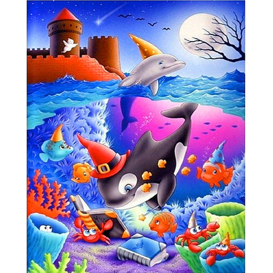 Dolfijn en orka - 20x25cm / Vierkant - Kinderen