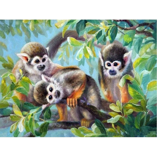 Doodshoofdaapjes | Diamond Painting
