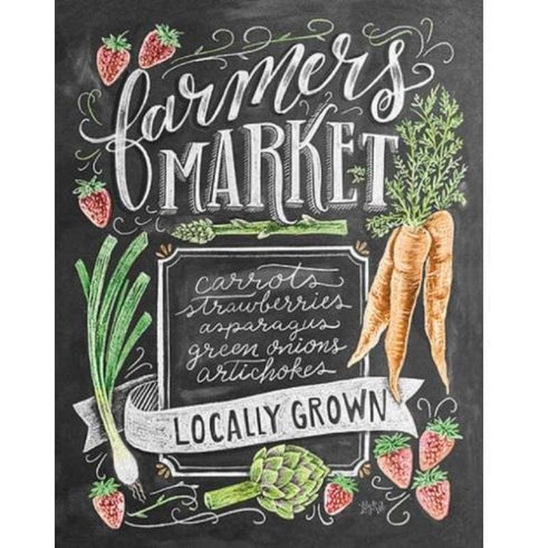 Farmers market - 40x50cm (Minimaal formaat i.v.m. details) /