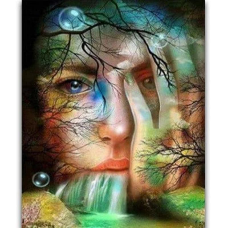 Gezicht - Waterval | Diamond Painting