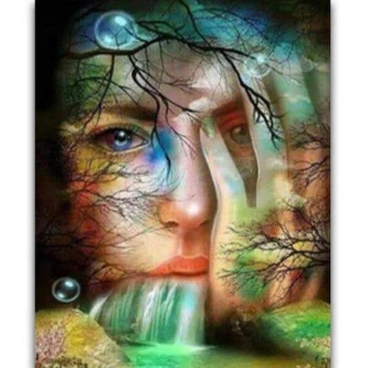 Gezicht - Waterval | Diamond Painting