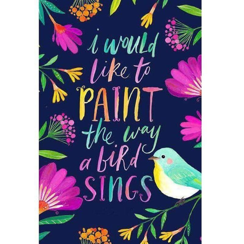 I would to paint the way a bird sings - 40x50cm (Minimaal 