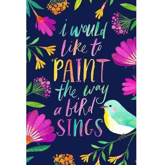 I would to paint the way a bird sings - 40x50cm (Minimaal