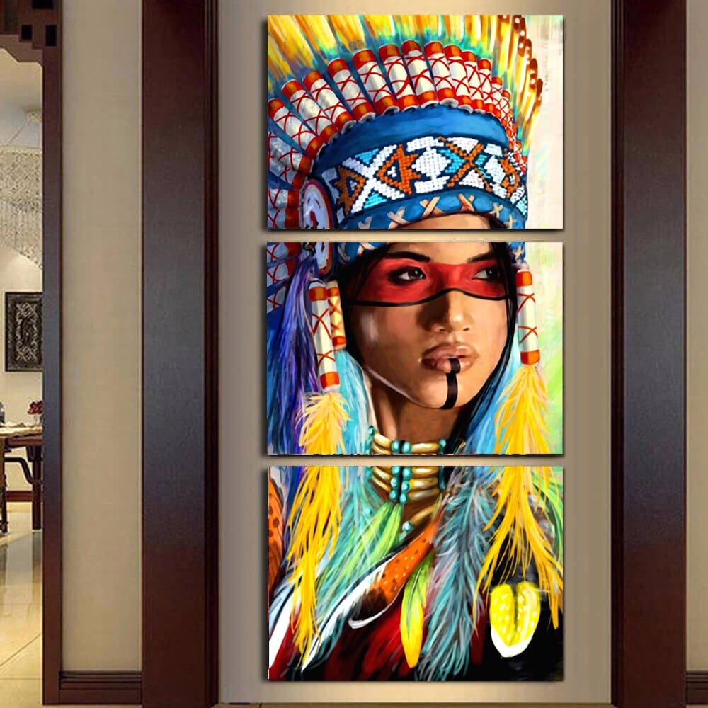 Indianen Vrouw | 3 Luiken