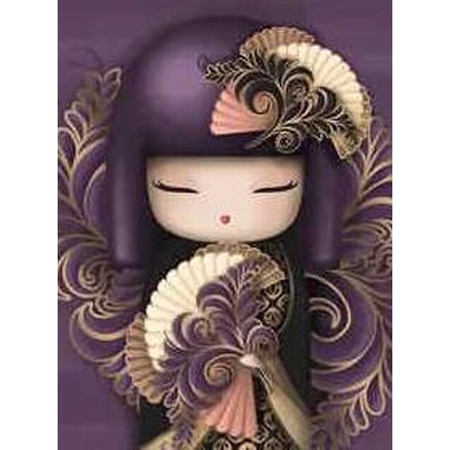 Japanse Vrouw In Kimono | Diamond Painting