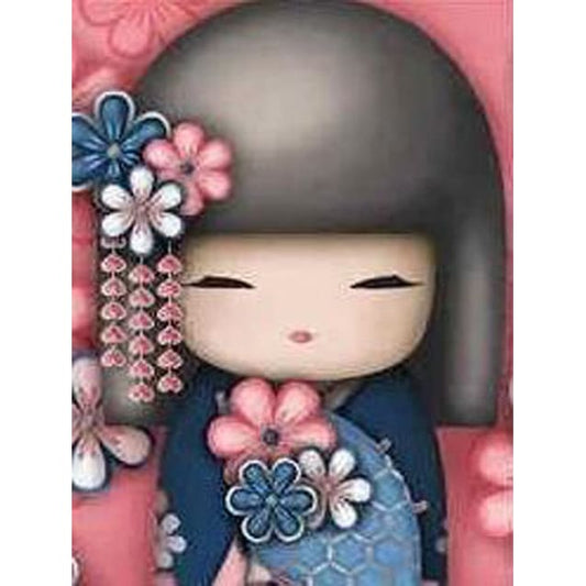 Japanse Vrouw In Kimono | Diamond Painting