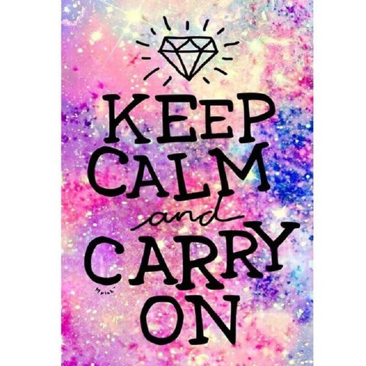 Keep calm and carry on - 40x50cm (Min. formaat i.v.m.