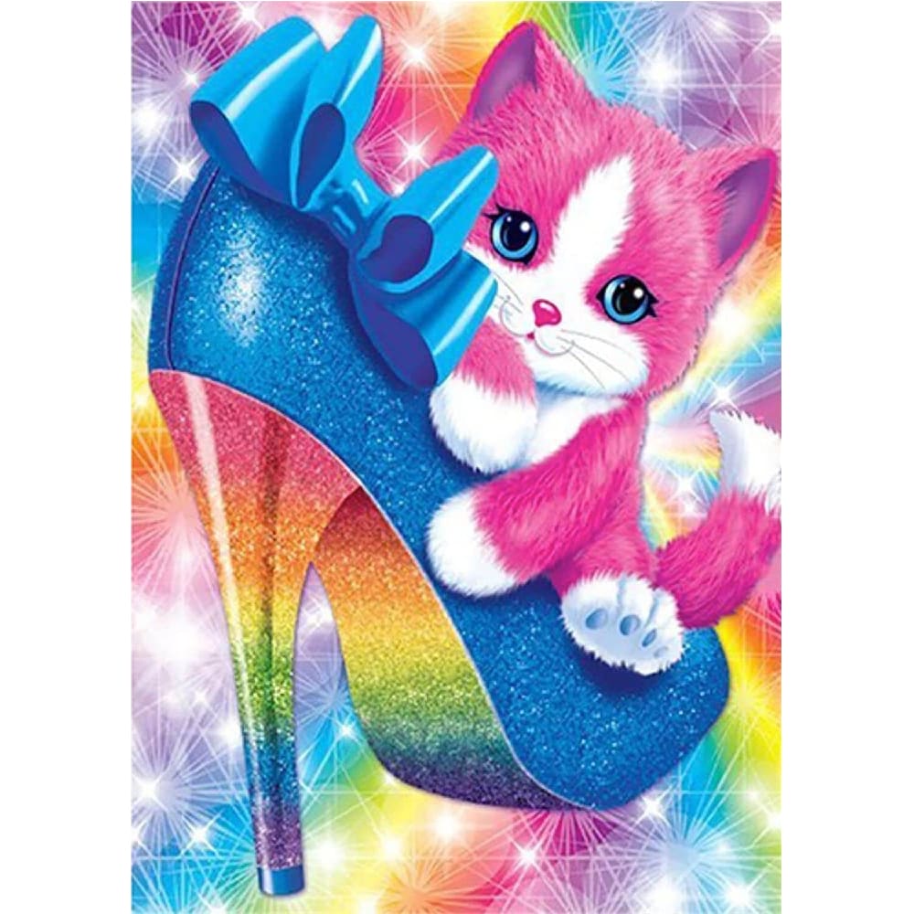 Kitten op hak - 20x25cm / Vierkant - Kinderen