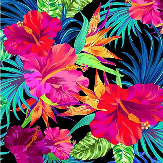 Kleurvolle Hibiscus | Diamond Painting