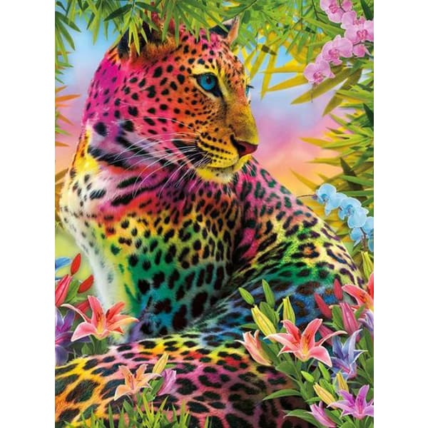 Kleurvolle Luipaard | Diamond Painting