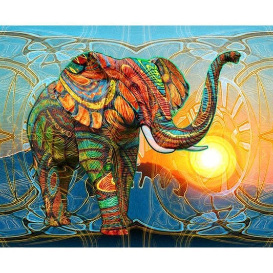 Kleurvolle Olifant | Diamond Painting