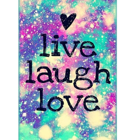 Live laugh love - 40x50cm (Minimaal formaat i.v.m. details)